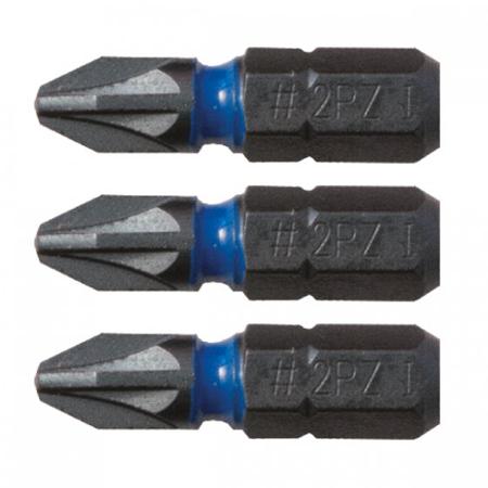 T4560 PZ2D CK Blue Steel Screwdriver Bit Set 3 Pieces, Phillips