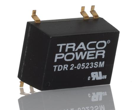 TDR-2-0523SM TRACOPOWER TDR 2SM 2W Isolated DC-DC Converter Surface Mount, Vin 4.5 → 9 V dc, Vout ±15V dc