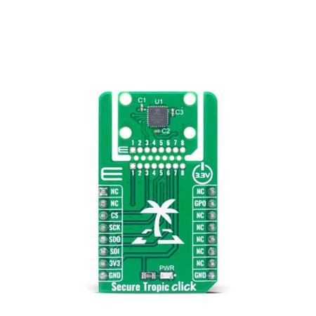 MIKROE-6559 MikroElektronika Secure Tropic Click Sensor Add-On Board Add On Board for Cryptographic Coprocessor and Secure Storage