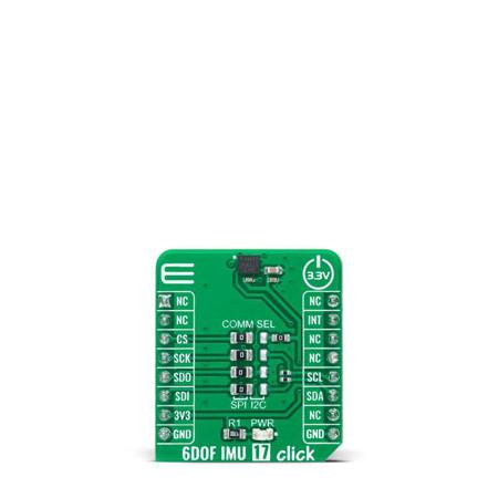 MIKROE-4785 MikroElektronika 6DOF IMU 17 Click Motion Sensor Add On Board for IIM-42652 mikroBUS Socket