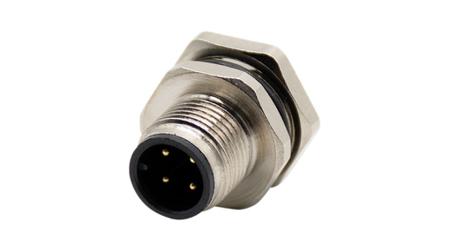 RND-205-01181 RND Connector, 4 Contacts, Panel Mount, M12 Connector, Plug, Male, IP67, RND 205 Series