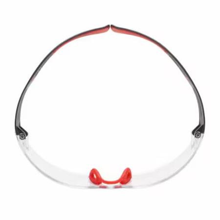 SF401SGAF-RED 3M 400 Safety Glasses Anti-Mist, Clear