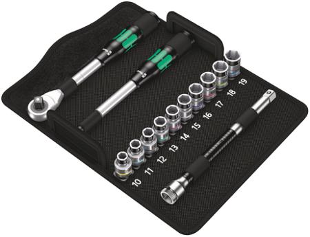 05004090001 Wera 13-Piece Metric 1/2 in Standard Socket Set with Ratchet, 6 point
