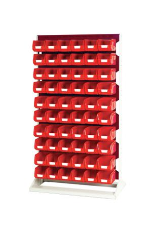 16917232-24V Bott Steel Louvre Panel Storage Unit, 550mm x 1000mm x 1775mm, Red