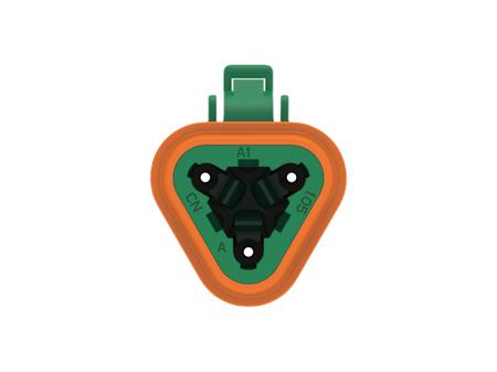 DT06-3S-TE03 TE Connectivity, DT06-3S Automotive Connector Socket Green Cable 3 Way, Cable Termination