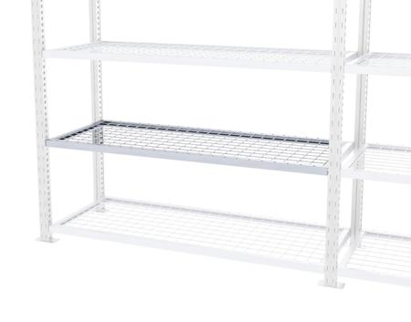 BTNIVEAU1240SUP01 Manorga Galvanised Sheet Steel Storage Rack System Shelving System, 1250mm x 400mm