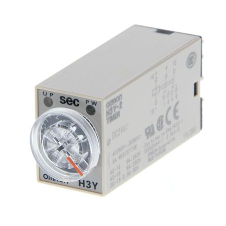 H3Y-4-DC24-30S Omron H3Y-4 Series DIN Rail, Surface Mount Timer Relay, 24V dc, 4-Contact, 1 → 30s, 1-Function, 4PDT