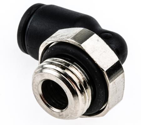 3199-04-10 Legris Pneumatic Elbow Threaded-to-Tube Adapter, G 1/8 Male, Push In 4 mm