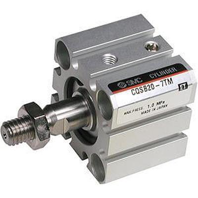 CQSB20-10T SMC Pneumatic Piston Rod Cylinder - , 20mm Bore, 10mm Stroke, CQS Series, Single Acting