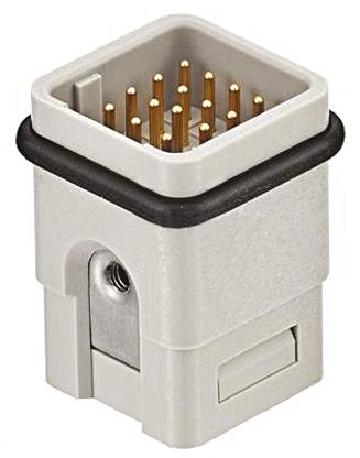 09120213001 HARTING Heavy Duty Power Connector Insert, 6.5A, Male, Han Q Series, 21 Contacts