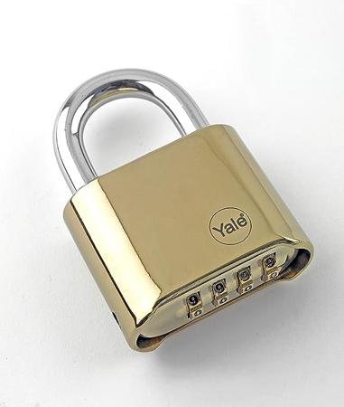 Y126-50-127-1 Yale1 Combination Brass Combination Padlock, 40mm Body
