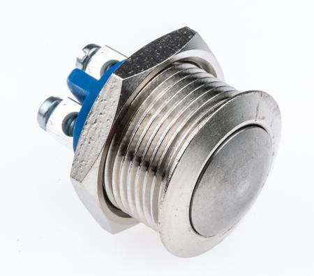 AV1630C910 APEM Push Button Switch, Momentary, Panel Mount, 16.2mm Cutout, SPST, 24/48V dc, IP65