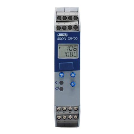 702060/188-888-000-23 Jumo 702060 DIN Rail Controller, 109 x 117.8mm 1 Input, 1 Output Relay, 110 → 240 V ac Supply Voltage Controller
