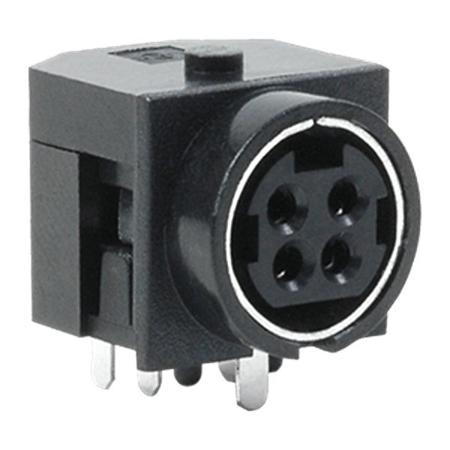 PD-40 Same Sky 4 Pole Din, Female, Through Hole