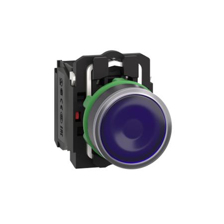 XB5AW36B5 Schneider Electric Harmony XB5 Illuminated Blue Push Button NO/NC Spring Return