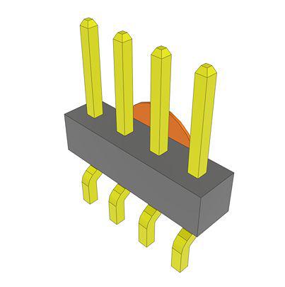 MMT-104-02-L-SH-K-TR Samtec MMT Series Horizontal Surface Mount PCB Header, 2 Contact(s), 2mm Pitch, 1 Row(s), Unshrouded