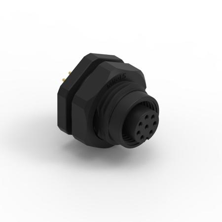 643220100408 Industrial Circular Connectors, 8 Contacts, Panel Mount, M12 Connector, Socket, Female, IP68, WR-CIRC Series