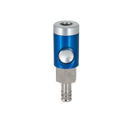 325-594 RS PRO Aluminium, Brass, Steel Female Pneumatic Quick Connect Coupling, 10mm Hose Barb
