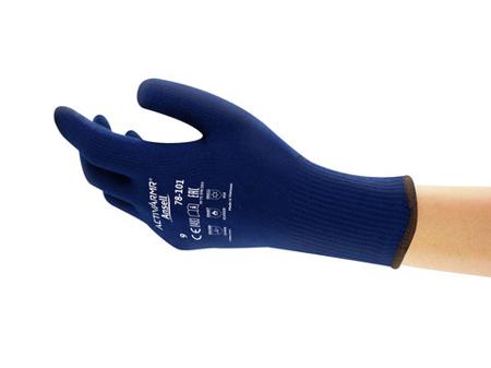 78101070 Ansell ActivArmr 78-101 Blue Thermolite Fibre Cold Resistant Work Gloves, Size 7
