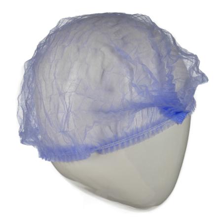 M0551 RS PRO Blue Disposable Hair Net for Food Industry Use, One-Size, Mob Cap Type, Non-Metal Detectable, 100Each per Package