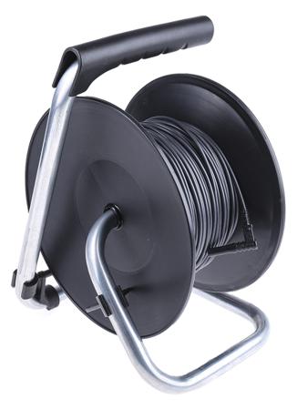 125-3743 RS Pro Black Test Lead Extension Reel, 50m Cable Length