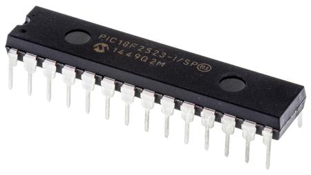 PIC18F2523-I-SP Microchip PIC18F2523-I/SP, 8bit PIC Microcontroller, 40MHz, 32 kB Flash, 28-Pin SPDIP
