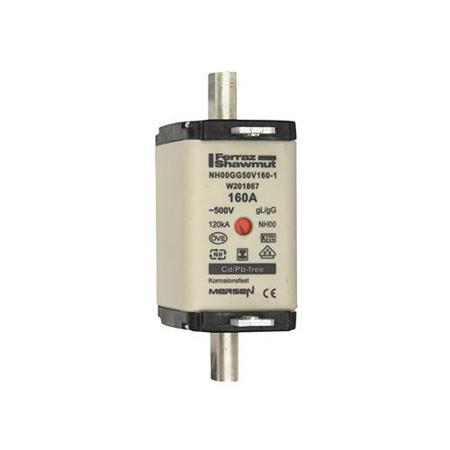 W201867 Mersen 160A NH Fuse, NH 00, 500V ac