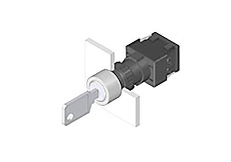 61-2201.0/D EAO IP65 Keylock Switch, 5 A 2-Way Standard-Key