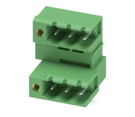 1874633 Phoenix Contact, 5.08mm Pitch, MDSTB 2.5/ 3-GFL-5.08, 3 Way, Pluggable Terminal Block, Header, Solder Termination,