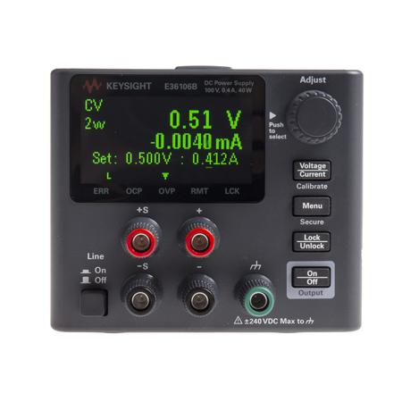 E36106B Keysight Technologies  Bench Power Supply, 1 Output 100V dc 400mA 40W