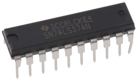 SN74LS374N Texas Instruments  Octal D Type Flip Flop IC, 3-State, 20-Pin PDIP