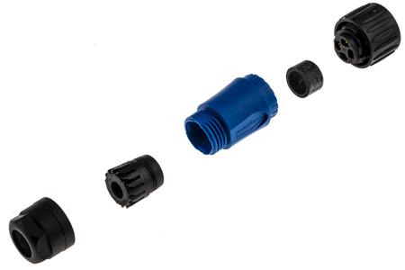 C016-20D003-210-10 Amphenol Connector, 3 + PE contacts Cable Mount Socket, Screw IP65, IP67