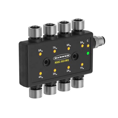 R95C-8UI-MQ Banner R95C Series Sensor Hub, M12, 8 port