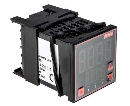 124-1065 RS PRO Panel Mount PID Temperature Controller, 48 x 48mm, 2 Output Relay, 110 → 240 V ac Supply Voltage