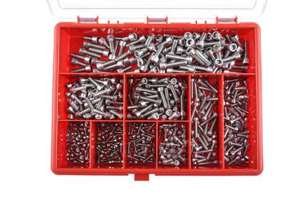 225-3357 545 piece Stainless Steel Screw/Bolt Kit, M3, M4, M5, M6