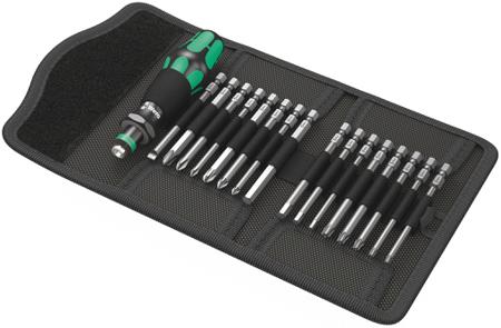 05059295001 Wera Hexagon; Slotted; Pozidriv; Phillips; Torx; Torx BO Interchangeable Screwdriver Set, 17-Piece