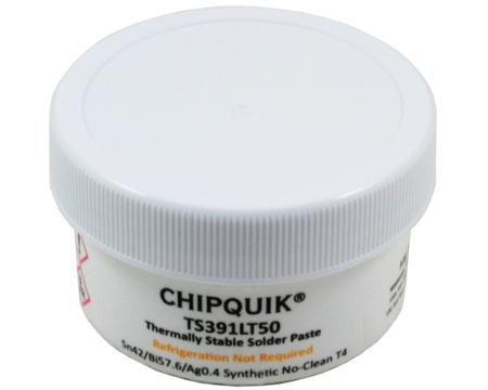 TS391LT50 CHIPQUIK Thermally Stable Solder Paste Lead Free Solder Paste, 50g Jar