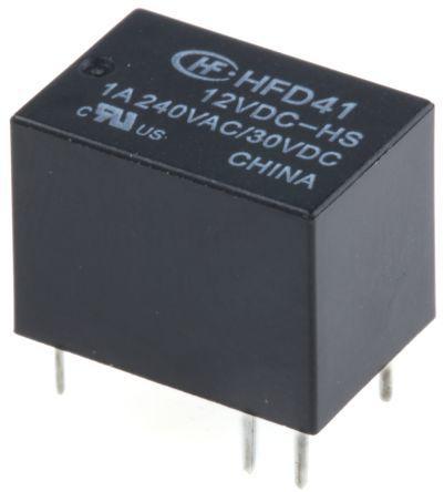 476-599 RS Pro SPDT Non-Latching Relay PCB Mount, 12V dc Coil, 3 A Subminiature Signal Relay