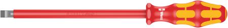 05006140001 Wera Slotted Insulated Screwdriver, 10 mm Tip, 200 mm Blade, VDE/1000V, 112 mm Overall