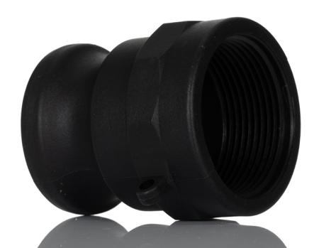 250-9124 Polypropylene Resin Female, Male Pneumatic Quick Connect Coupling, BSPP 1 1/4 in 1.1/2in Threaded