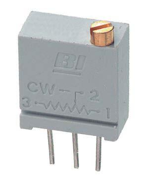 67WR100KLF 100kΩ, Through Hole Trimmer Potentiometer 0.5W Top Adjust TT ElectronicsBI, 67