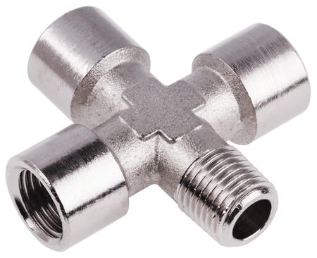 0909-00-13 Legris Pneumatic Cross Threaded Adapter R 1/4 Male, G 1/4 Female Male