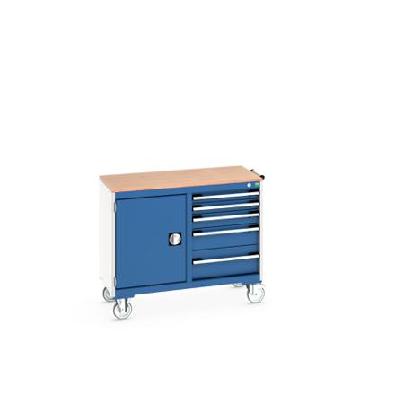 41006007-11V Bott 1 Door, 5 Drawer Sheet Steel Floor Standing Storage Cabinet, 1050 X 525 X 890mm