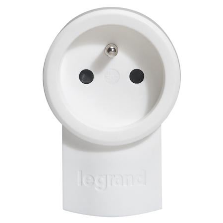 050461 Legrand 0504 White Plug Socket, 2 Poles, 16A