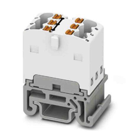 3002936 Phoenix Contact Distribution Block, 6 Way, 2.5mm², 17.5A, 500 V, White