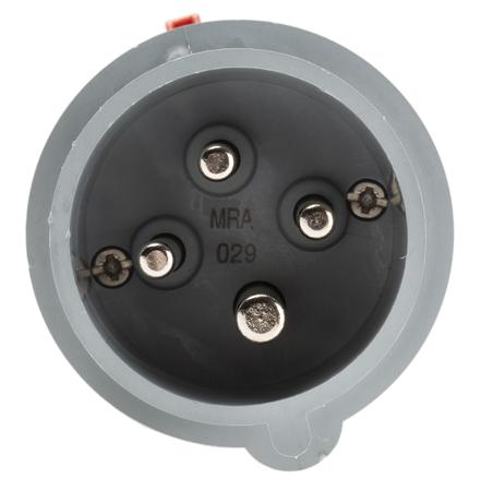 3947RS MENNEKES, PowerTOP IP44 Red Cable Mount 4P Industrial Power Plug, Rated At 32A, 400 V