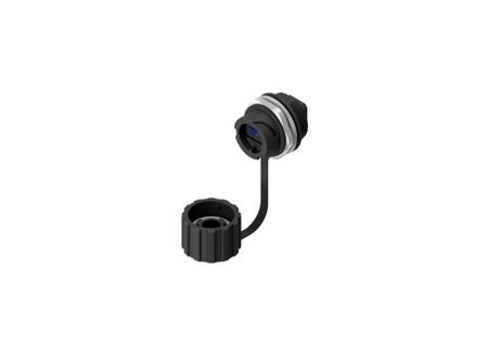 17-241001 CONEC Straight, Panel Mount, Socket to Socket- Single Port Type A 3.0 IP67, IP68 USB Adaptor