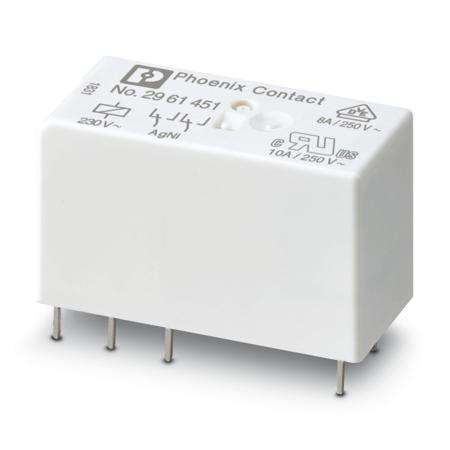 2961451 Phoenix Contact PCB Mount Power Relay, 230V ac Coil, 8A Switching Current, DPDT