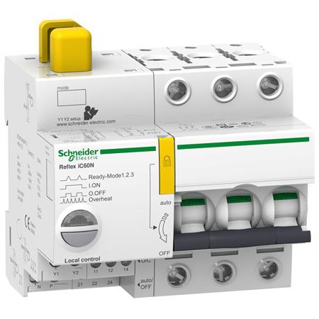 A9C62310 Schneider Electric Acti9 Acti9 Reflex MCB, 3P, 10A Curve C, 230V AC, 24V DC, 10 KA Breaking Capacity