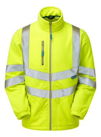P507-2XL PULSAR P507 Yellow Unisex Hi Vis Fleece Jacket, XXL